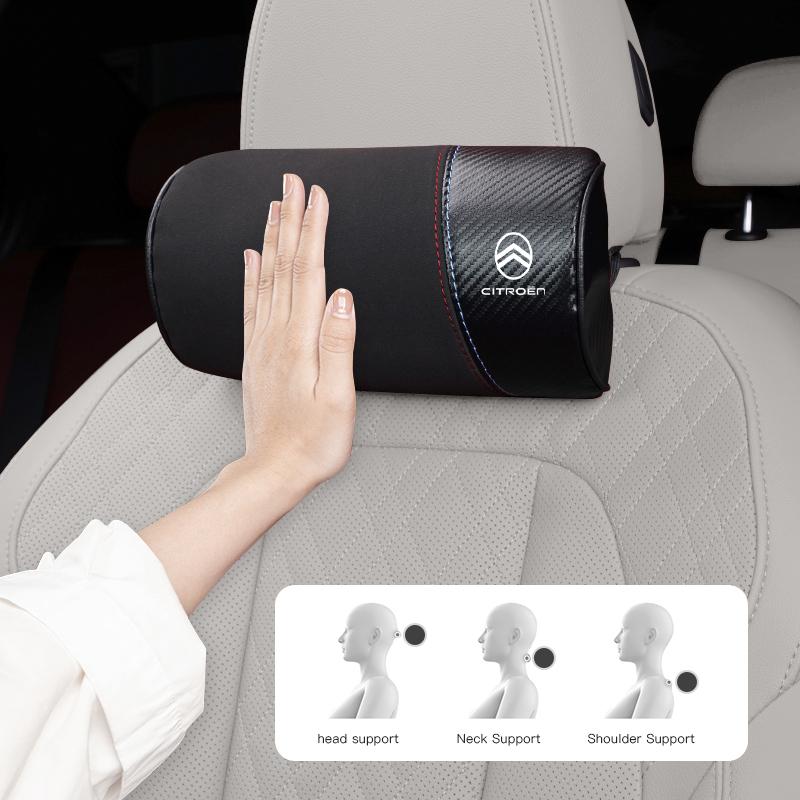 Car Seat Headrest Suede Neck Pillow Personalized Decorative Accessories For Citroen C5X e-C4 X e-C3 C4 C3 C5 Berlingo C1 C6 C2