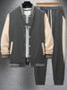 2025 Autumn Men's Loose Baseball Jacket & Trousers Casual Sports Suit