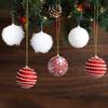 16 PCS Handcrafted Christmas Ornaments Set Christmas Foam Ball Festive Tree Decorations Kit Unique Handmade Holiday Decorations