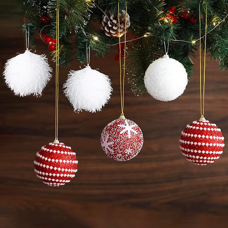Ensemble de 16 Pièces d'Ornements de Noël Fabriqués à la Main Kit Décorations Festives pour Arbre Boule en Mousse de Noël Décorations de Fête Uniques Faites à la Main