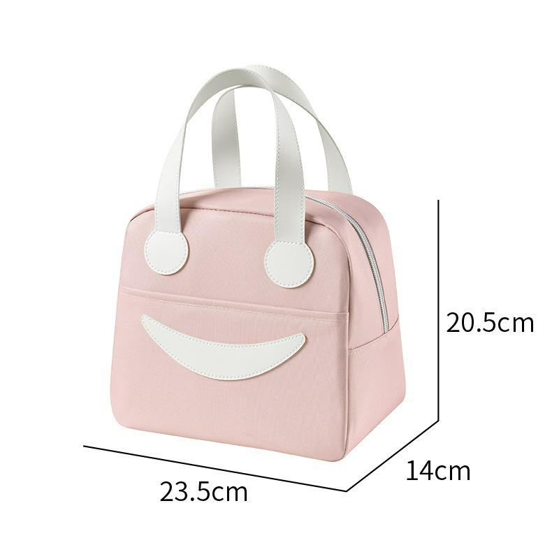 Large Capacity Corduroy Bento Bag for Work and School - Insulated and Portable with Strap