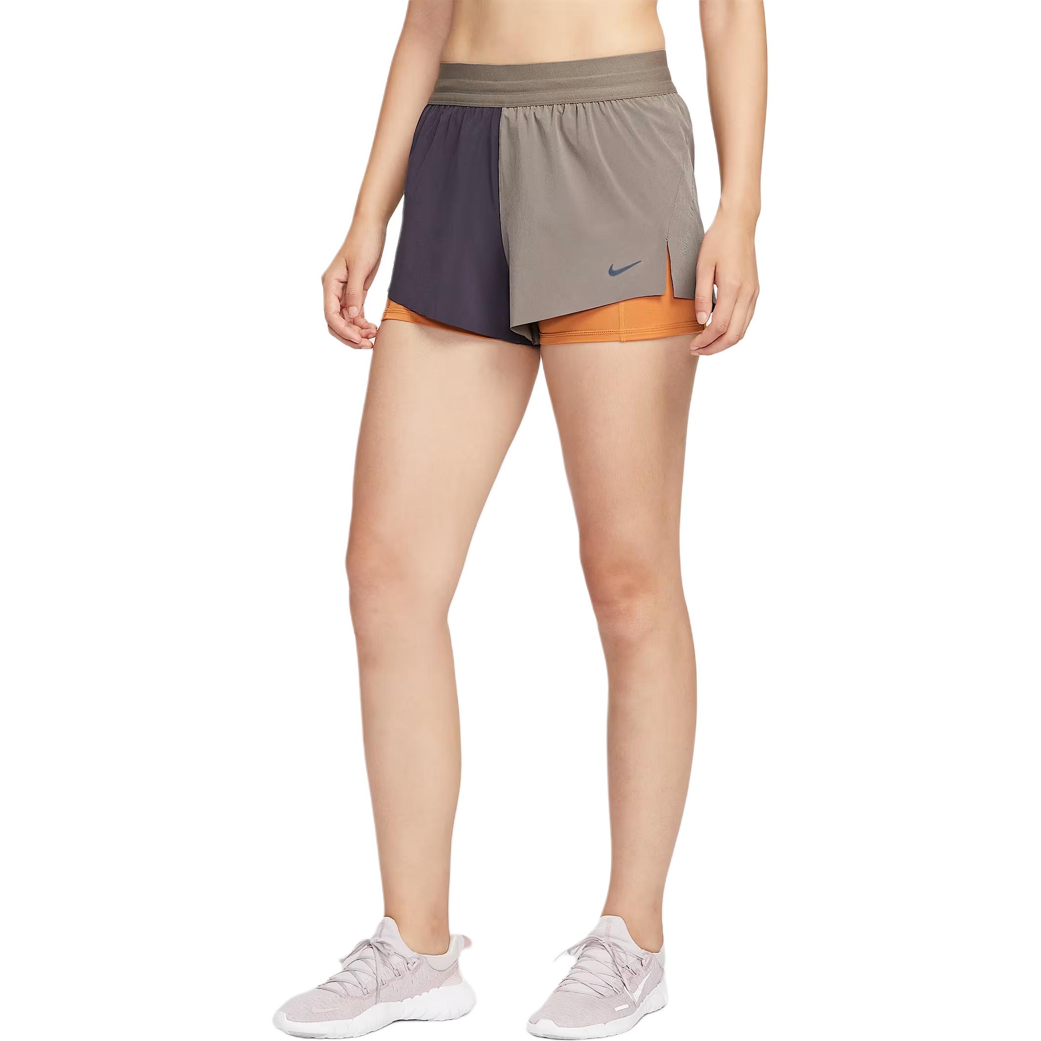 Nike Dri-Fit Swift Международная команда по бегу Двойные Быстросохнущие Шнуровка Средняя посадка Спортивные шорты Женские шорты IO0492-289 M