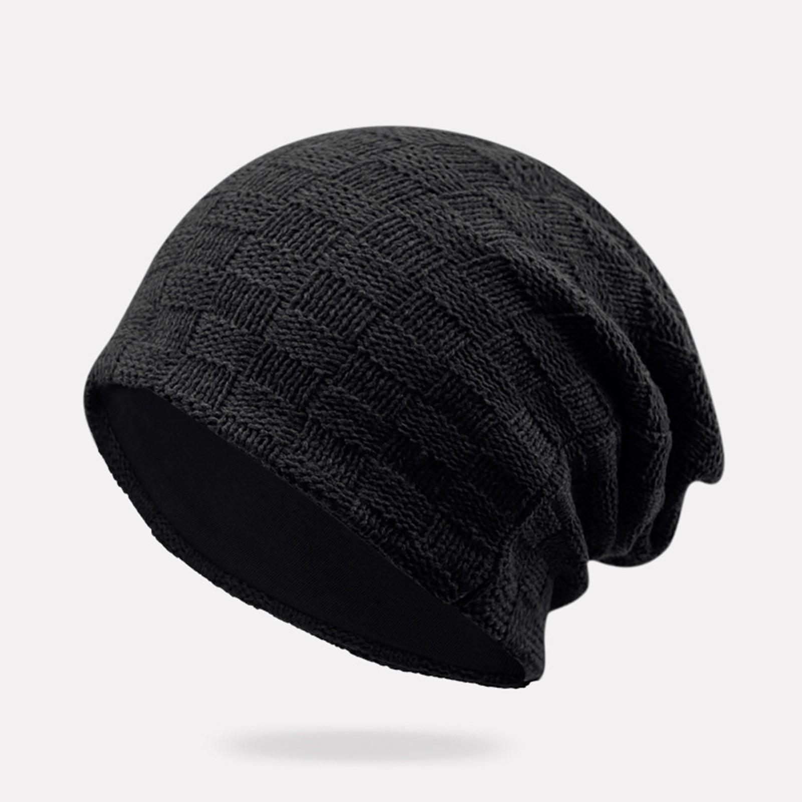 Couple s Color Knitted Hat Plush Thickened Knitted Ear Warm Hat