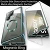 Case for Samsung Galaxy S25 Ultra/ S25+/ Plus,with Double Sided Magnetic Tempered Glass cases,Magsafe Magnetic Adsorption Metal Bumper Cover