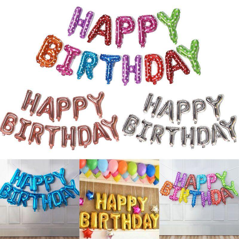 Elegant Silver Happy Birthday Letter Balloons For Memorable Birthday Parties