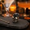 Halloween Totenkopf Dekoration, Schwarz Weiß Gotisches Ornament für Gruselige Party, Harz Spukhaus Tischmittelstück