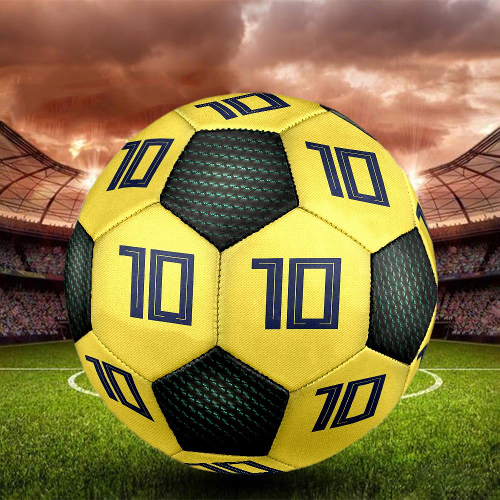 1pc Yellow sports jersey number design Football Soccer Ball Size 5 Indoor Soccer Ball Fashion Colorful Backyard Game -Great For Sports Fans Gift