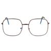 Anti-UV Oversized Eyeglasses Anti Blue Light Glasses Metal Frame Eyewear Vintage Square Glasses