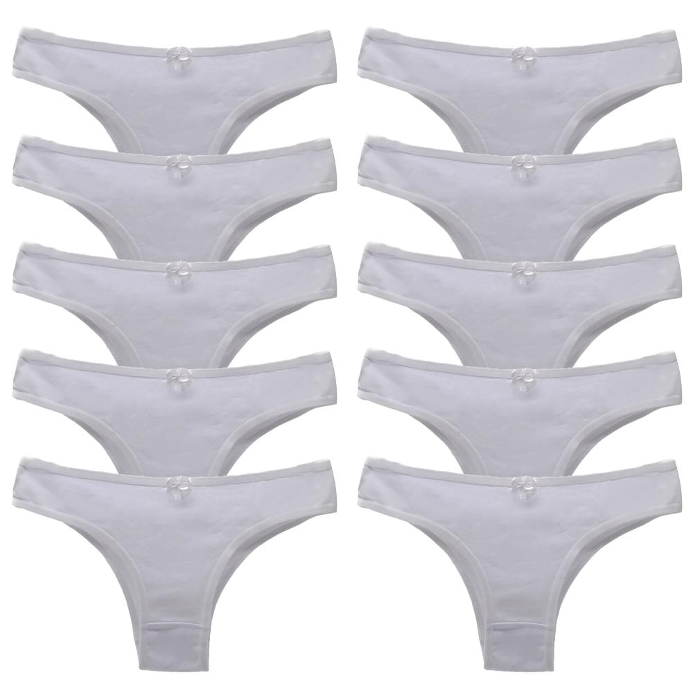 Panties for Woman Cotton Sexy Underwear Ladies Bikini Girls Briefs Soft Knickers Low Waist Intimates Lingerie  10Pcs/set