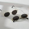 2PCS Women/Men  Oval&Irregular Metal Frame Elegant Retro Fashion Sunglasses For Female male Summer Traveling Oculos