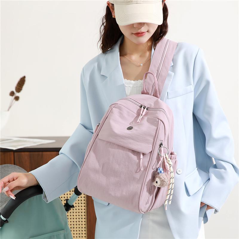 Large Capacity Outdoor Backpack Lightweight Solid Color Backpack