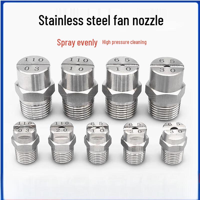 Industrial High-Pressure Stainless Steel Fan Spray Nozzle