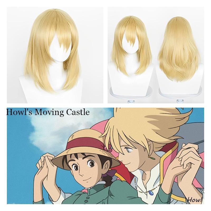 Gold-colored Howl Cosplay Wig With Realistic Scalp Top