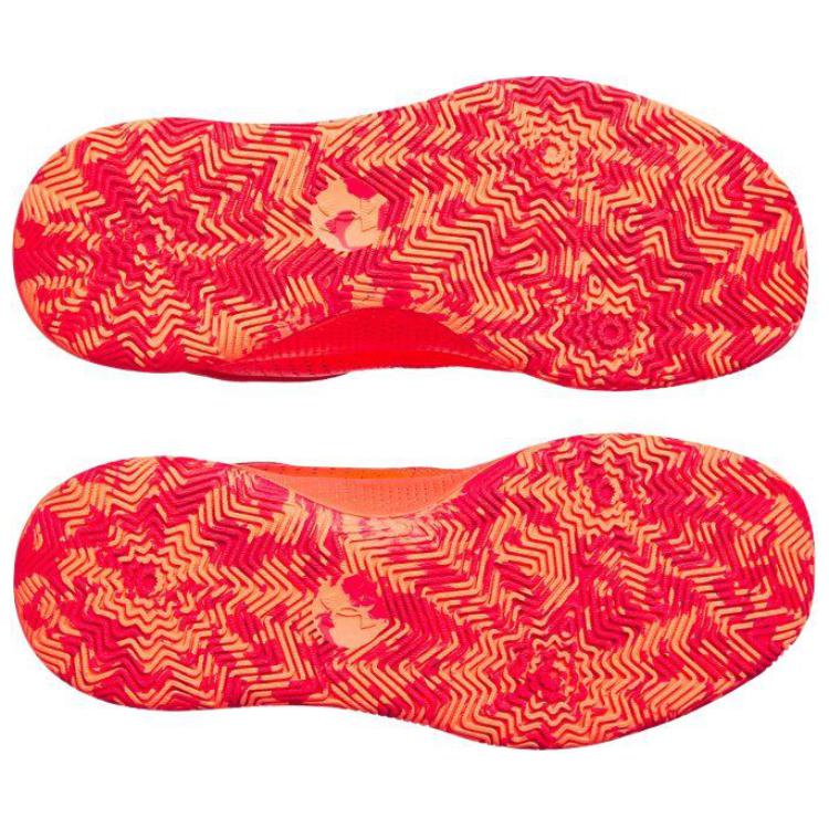 Under Armour Anti Slip Wear Resistant Low Top Basketball Shoes Unisex Red Sneakers 3028191-862