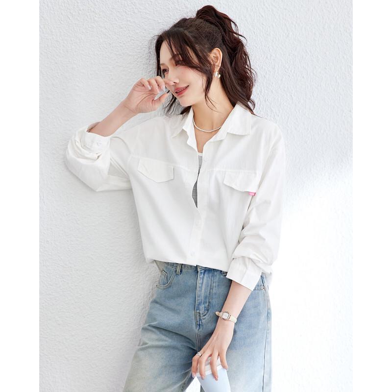 TERRE BLEUE Women's Loose Fit Versatile Shirt