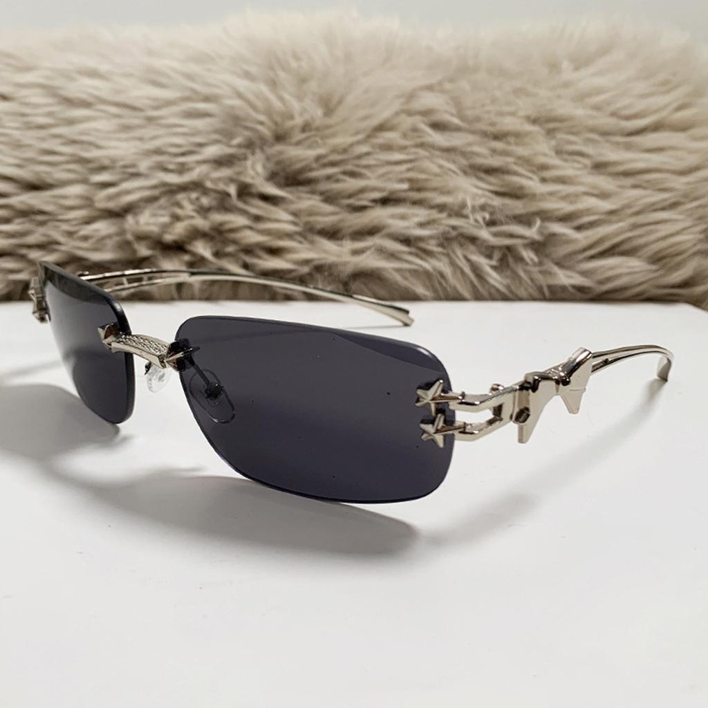 Women's Round-framed Sunglasses with Star-shaped Lenses, Fashionable and Unique, with A Bow-shaped Design. Men's Glasses.