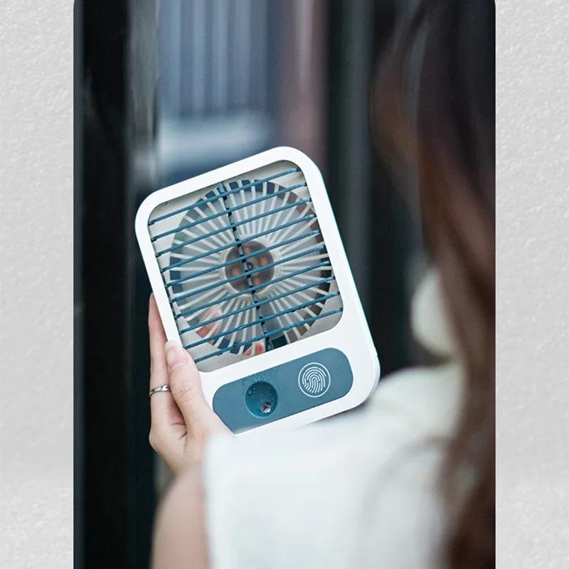 Cooling Fan 1pc Electric Turbine Semiconductor Ice Compress Handheld Tower Shaking Head Crystal Spray Fan