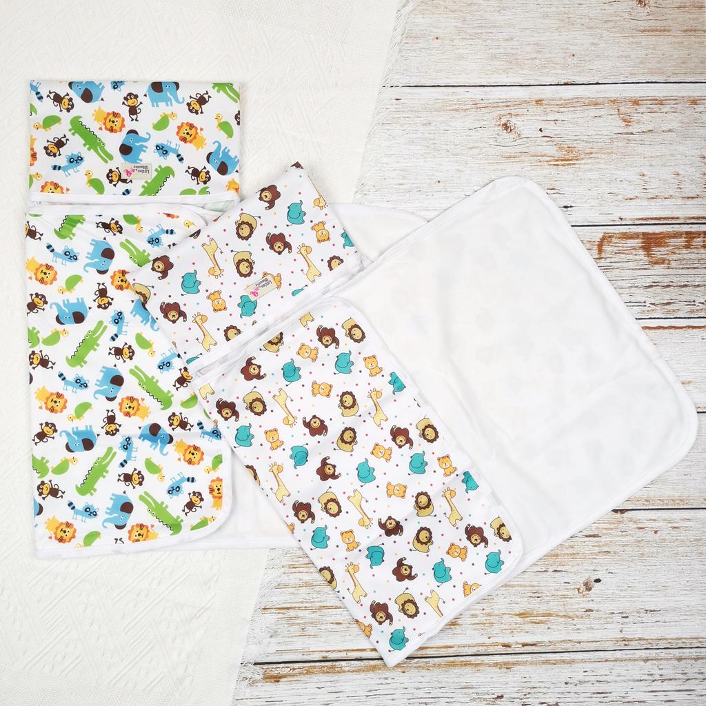 2pcs/set Baby Washable Foldable Portable Travel Compact Nappy Diaper Waterproof Floor Change Changing Mat Play