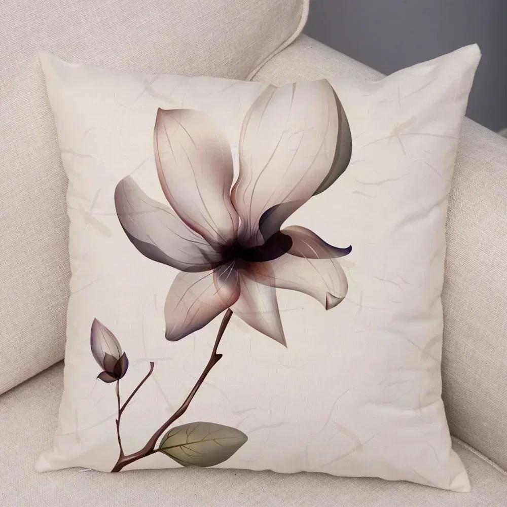 Customizable Bedroom Living Room Sofa Family Geometric Pillowcase Colorful Flower Printing Group Decoration Pillowcase