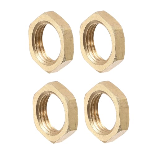 

UXCELL Flanged Lock Nuts, Hex Brass, Female Lock Nuts for Piping, 4 Pieces