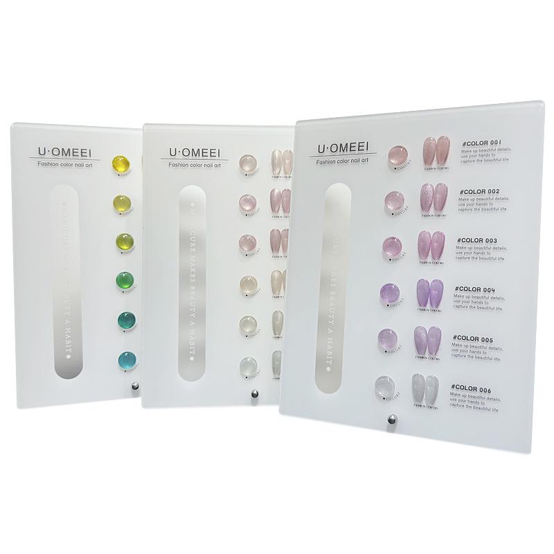

U·OMEEI Cat Eye Nail Gel Set: 6 New Colors for 2024