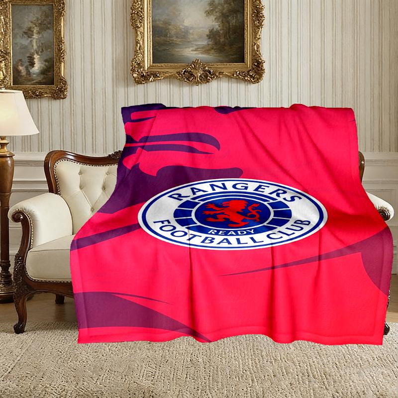 [1 pièce Couverture Rangers FC] Couverture Toutes Saisons - Couverture Douillette pour Canapé Fauteuil Décoration Intérieure, Couverture sieste Imprimée Numériquement