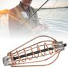 Portable Metal Fishing Feeder Lure Bait Cage Tackle Accessories with Weightcopper colour 20g(7pcs)