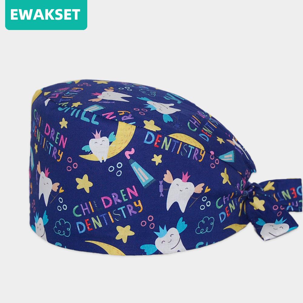 Dental Clinic Scrubs Caps with Sweatband Dentist Work Scrubs Beauty Work Hats Lab Nursing Scrubs Cap Gorro Enfermera