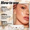 Nostalgie Freckles Face Tattoo, Glitter Makeup Patches, Sparkling Speckles, Holographic-Face Temporary Tattoo for Christmas Parties Musical