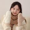 Solid Color Plush Mittens Fleece Winter Mittens Fashion Knitted Gloves Girls