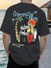 2026 Adults Kids 100 Cotton Summer Waves Hawaii Surf Print Tshirt White Short Sleeve Casual Tee For Beach Surf Fans