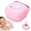 Shopmart 2 Pcs Combo Silicone Soft Cleaning Body | Bath Brush With Shampoo Dispenser Plus Back Scrubber, Bath Brush Washer For Dead Skin Removal Gen