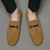 New Punching Fashionable Lightweight Breathable Men Casual Loafers Shoes Soft Soled Comfortable Non Slip Large Size Bean Shoes