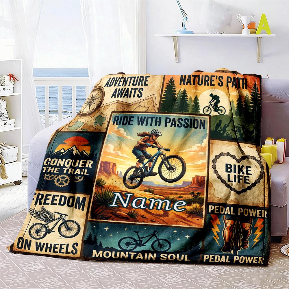 Adventure Awaits Home Blanket Customize Your Names Comfortable Soft Lightweight Allseason Multipurpose Blanket For Picnics Sofas Offices Beds Living