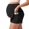 High-Waisted Maternity Support Skirt - European & American Style, Elastic Hem, Anti-Exposure Short Skirt
