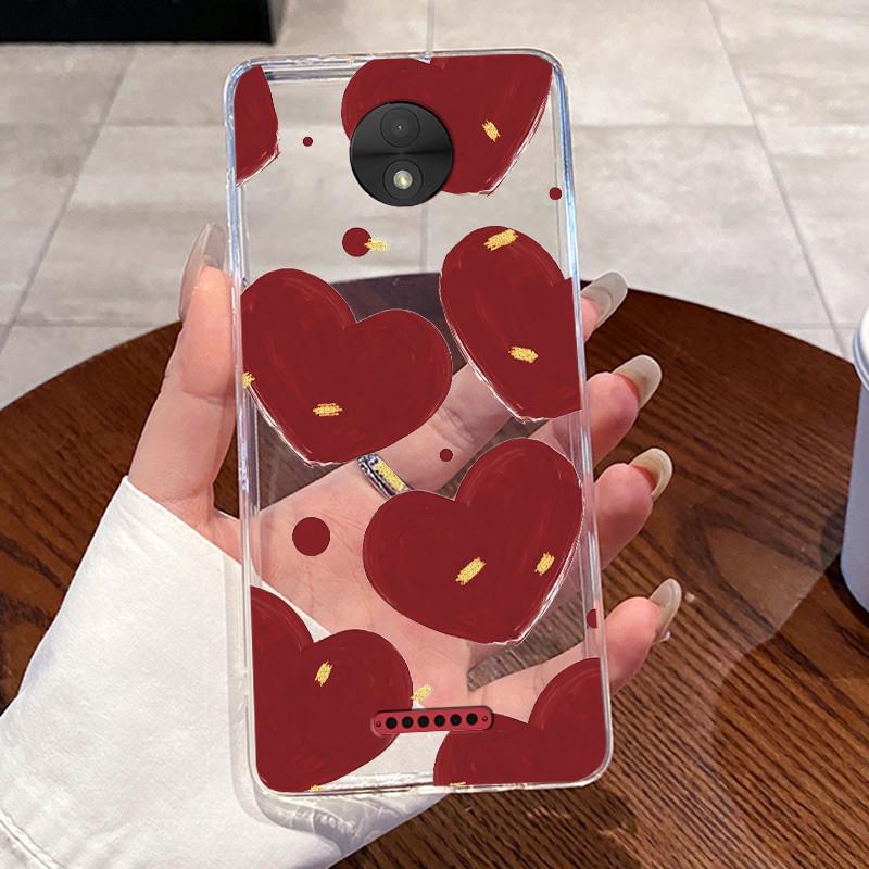 Casing For Motorola Moto C Plus Case Aesthetic Cute Cat Astronaut Transparent Soft Silicone Back Cover Moto C CPlus Phone Case