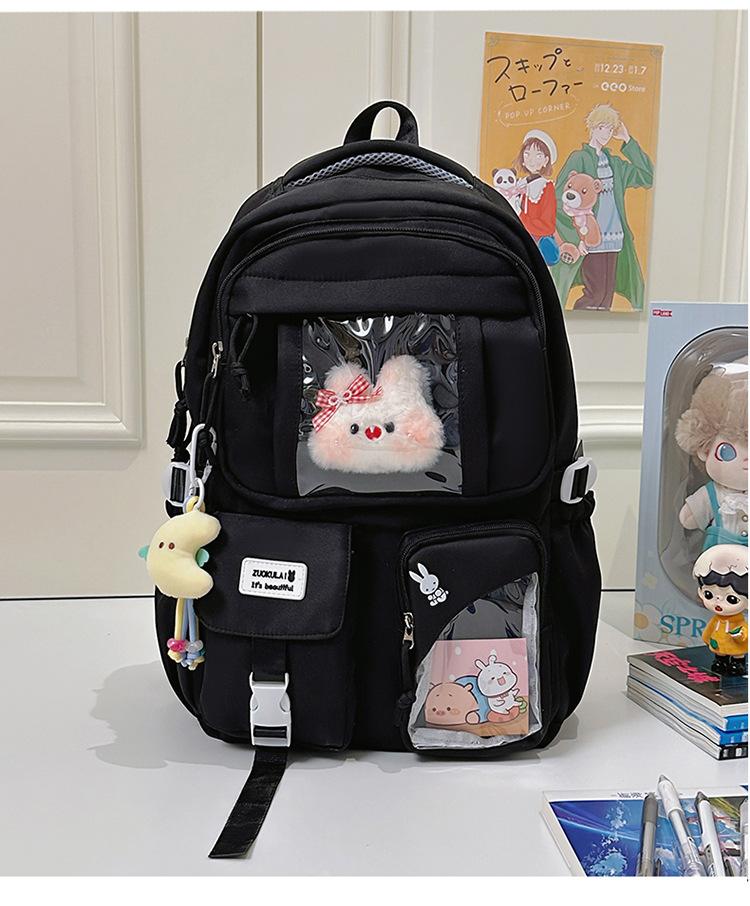 School bag new casual ins wind early high school students high value school bag pain bag Japanese large capacity cute sweet backpack