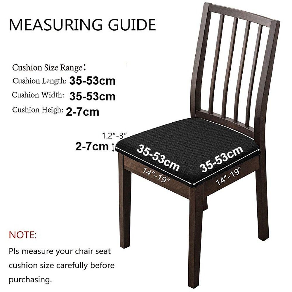 1Pcs Stretch Jacquard Chair Seat Cover Removable Elastic Dining Chair Cushion Slipcover Upholstered Washable