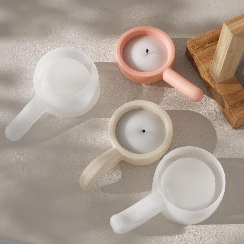 High Quality Silicone Mold for Crafting Unique Handle Candle Holder Pans for DIY Enthusiasts and Home Decors Designers