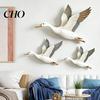 Dynamische Tier-Wanddekoration 3 Stück Holzenten Rustikale Fliegende Vögel Kunst Vintage Bauernhaus Hängende Ornamente für Wohnzimmer Schlafzimmer Büro Modern