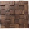 3D Natuurlijk Zwart Walnoothout Wandpaneel Akoestisch Diffusiepaneel Massief Hout Mozaïektegels voor Huis Kantoor Slaapkamer Retro Wanddecoratie