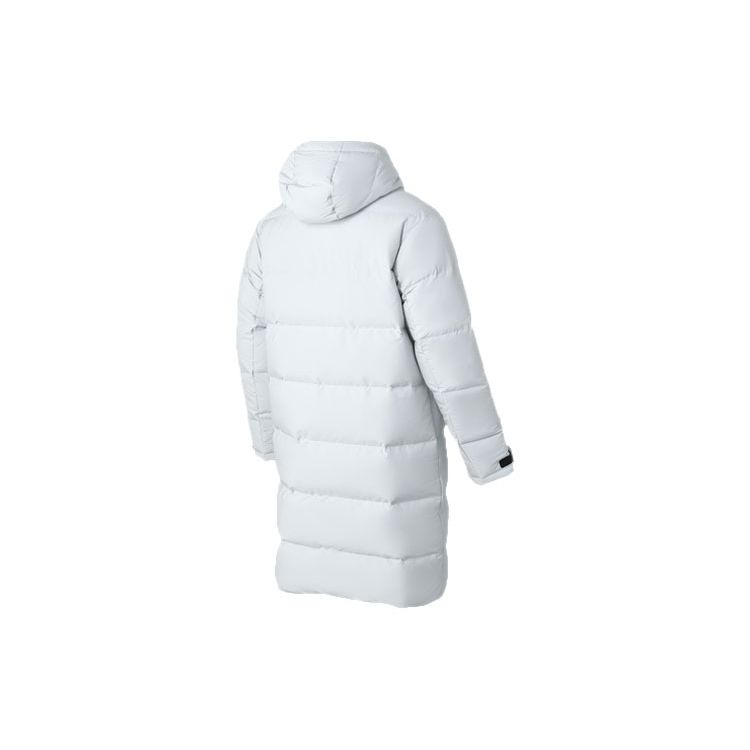 Li Ning Mid-Length Warm Hooded Down Jacket Men Outerwear Coin-Gray AYMQ061-2