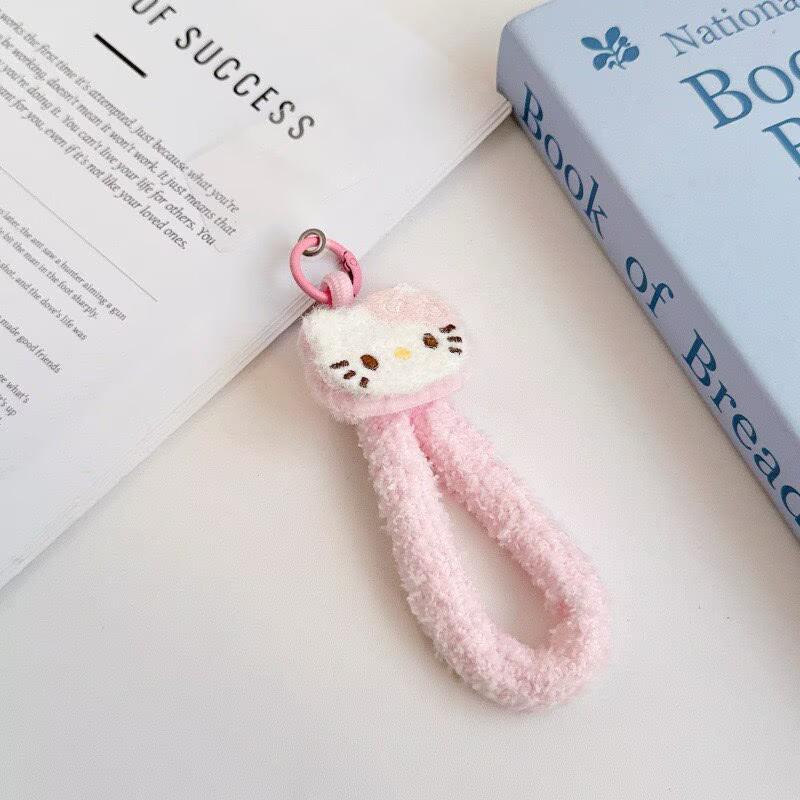 Miffy Rabbit Plush Phone Case Lanyard: Handheld Anti-lost Wrist Strap Keychain Pendant.