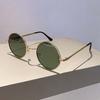 Vintage Round Sunglasses for Women Metal Frame Korean Style Shades