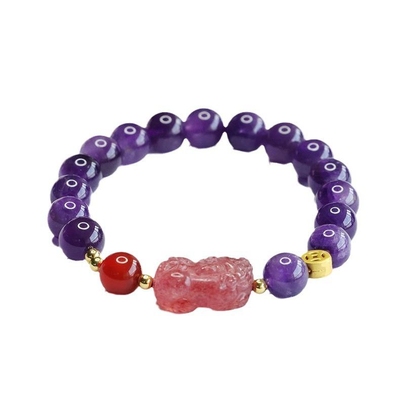 Ximang Ximang Bracelet Strawberry Quartz Pi Xiu Women's National Fashion Nine Off Fire S4090306