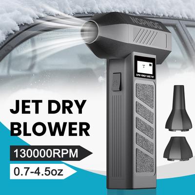 Type-C Şarj 130000 RPM Araba Aksesuarları Taşınabilir Elektrikli Hava Üfleyici Araba Kar Üfleme Temizleme Üfleyici Aleti 4 Kademeli Ayarlanabilir Turbo Jet Fan