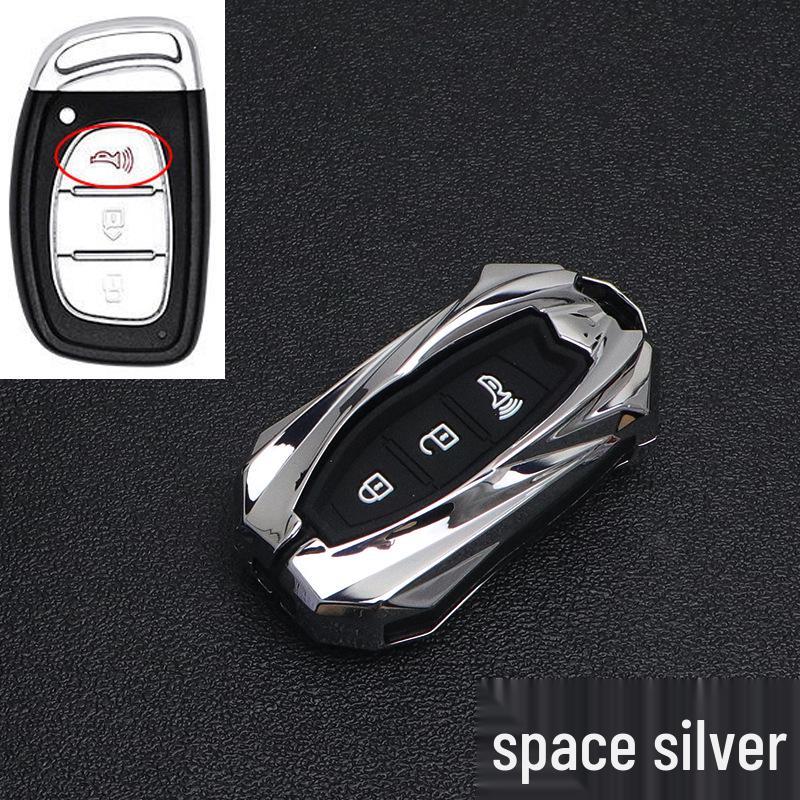 BAIC Huansu S Series Metal Car Key Case: Fits S2, S3, S5, S6, S7 - Full Wrap, High-End, Personalized Design for Men