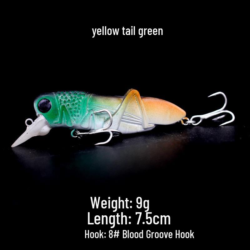 Grasshopper Surface Lure: 3g-9g Bionic Insect Bait for Carp, Silver Carp, Mandarin Fish, and Culter.
