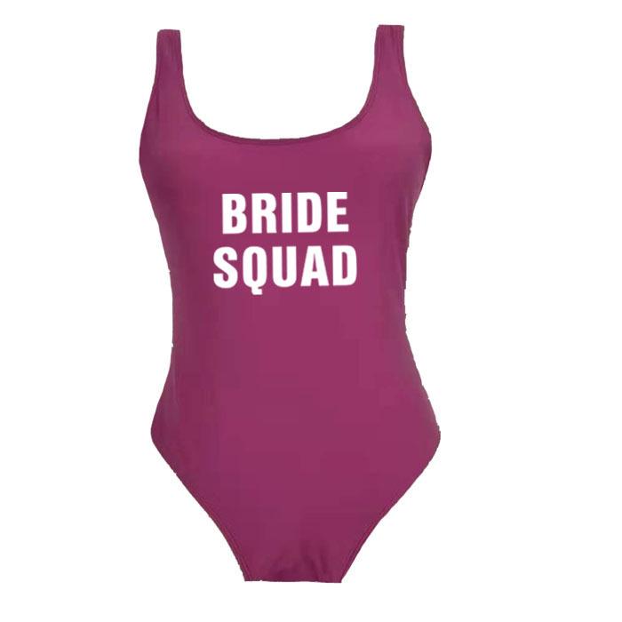 BRIDE SQUAD One-Piece Sexy Slimming Bikini Swimsuit