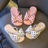 Girls' Summer Slippers for Toddlers, Indoor Non-Slip Home Slippers for Girls, Children's Bowknot Parent-Child Sandals, New Model